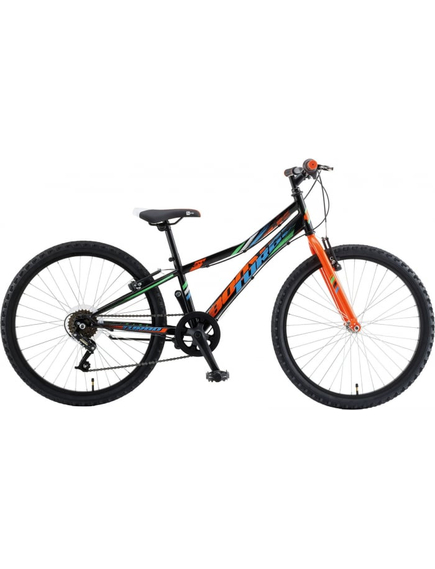 Bicicleta Copii Booster 2023 Turbo - 24 Inch, Negru-Portocaliu