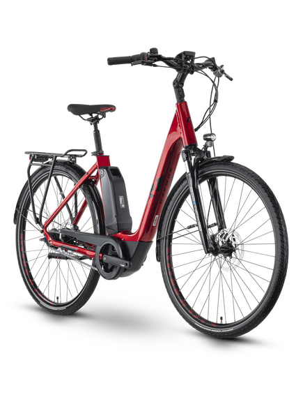 Bicicleta Electrica Oras Raymon CityRay E 4.0 CB - 26 Inch, M, Rosu