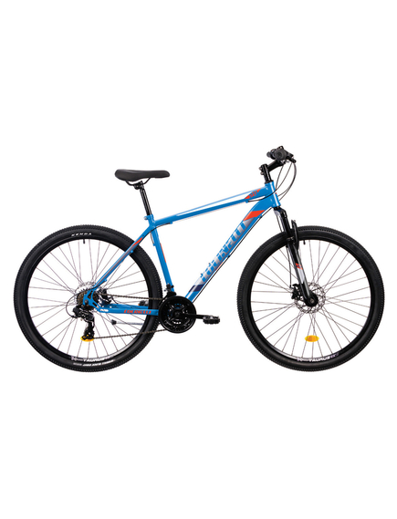 Bicicleta MTB Colinelli COL05, Marimea M, 29 inch, Albastru, Schimbator Shimano, 21 Viteze, Cadru Otel, Frane pe Disc