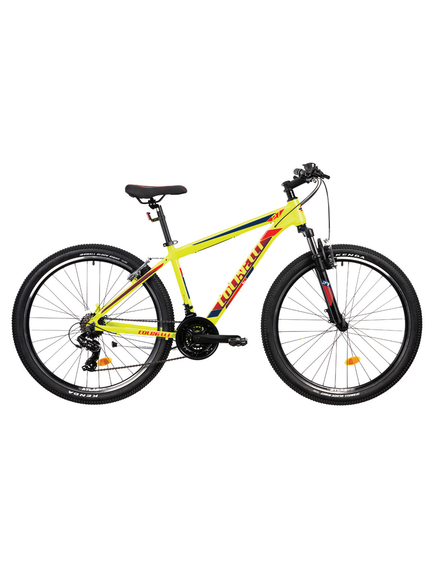 Bicicleta MTB Colinelli COL23, Marimea M, 27.5 inch, Galben, Schimbator Shimano ST-EF500, 21 Viteze, Cadru Aluminiu, Frane V - Brake, Culoare produs: Galben, Marime produs: M