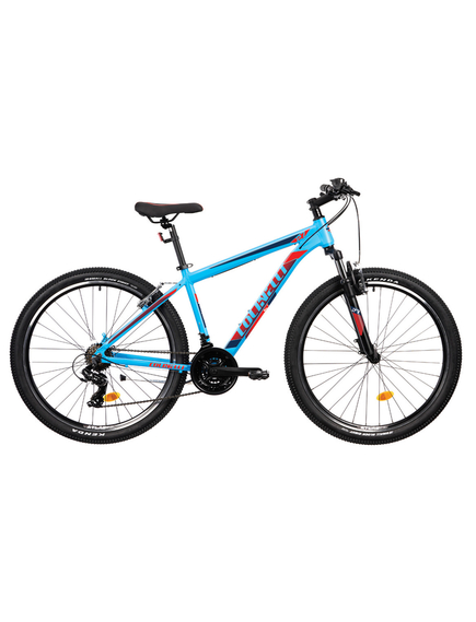 Bicicleta MTB Colinelli COL23, Marimea S, 27.5 inch, Albastru, Schimbator Shimano ST-EF500, 21 Viteze, Cadru Aluminiu, Frane V - Brake, Culoare produs: Albastru, Marime produs: S