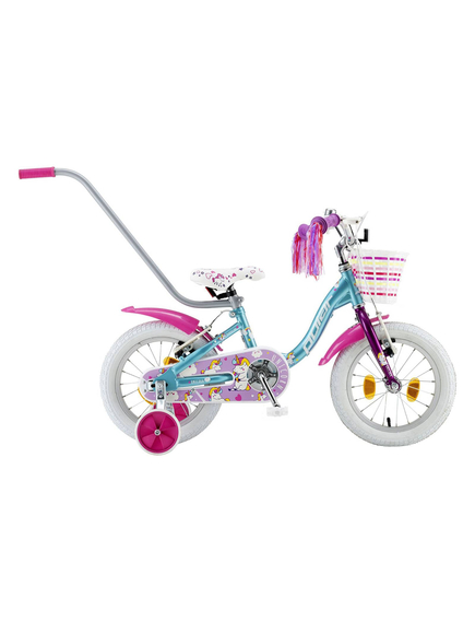 Bicicleta Copii Polar 2024 Unicorn baby - 14 Inch, Albastru-Roz