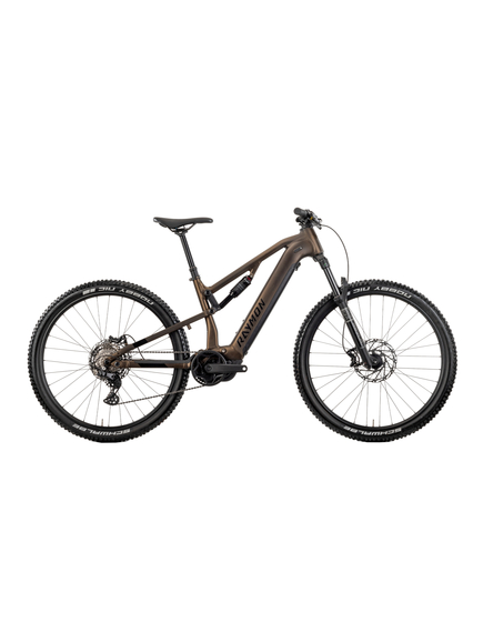 Bicicleta Electrica Raymon Full Suspension Trailray 120 Pro 2025 - 29 Inch, S, Maro - Deore LG, Culoare produs: Maro, Marime produs: S