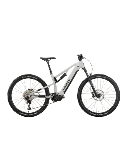 Bicicleta Electrica Raymon Full Suspension Trailray 120 Ultra 2025 - 29 Inch, S, Argintiu - SLX, Marime produs: S