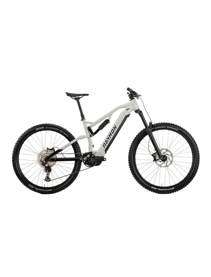 Bicicleta Electrica Raymon Full Suspension Trailray 150 2025 - 29 Inch, S, Alb - Deore, Culoare produs: Alb, Marime produs: S