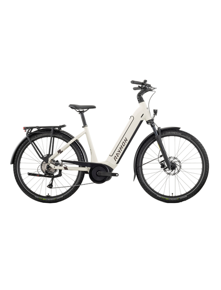 Bicicleta Electrica Raymon Oras Metmo 2025 - 27.5 Inch, XL, Alb - Acera, Culoare produs: Alb, Marime produs: XL