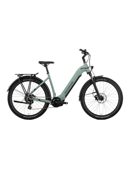 Bicicleta Electrica Raymon Oras Tourray Select Wave 2025 - 27.5 Inch, S, Verde - Altus, Culoare produs: Verde, Marime produs: S