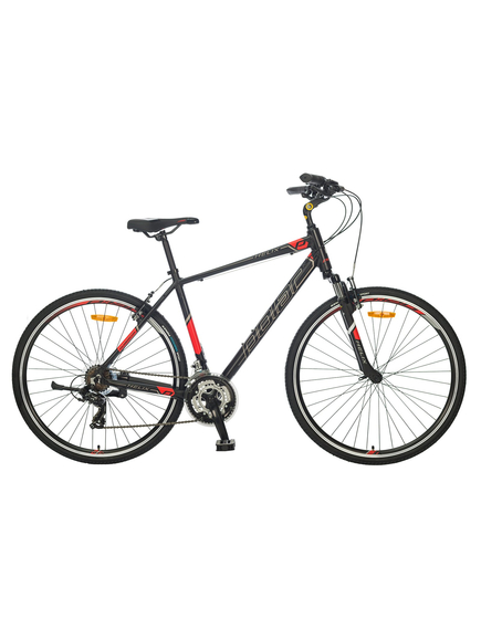 Bicicleta Trekking Polar Helix - 28 Inch, XL, Negru-Rosu