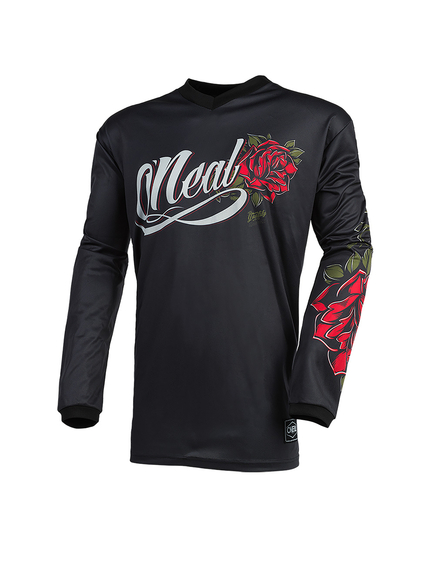 Bluza Femei O'Neal Element Women Roses - XL, Negru-Rosu