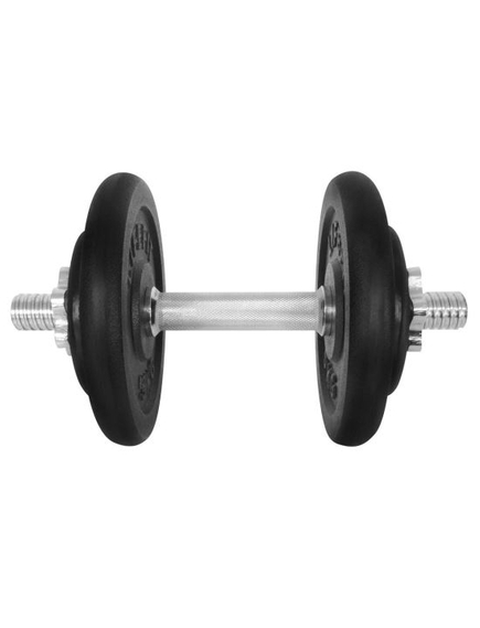 Gantera - 15 Kg, Set 4 Discuri, Negru-Argintiu