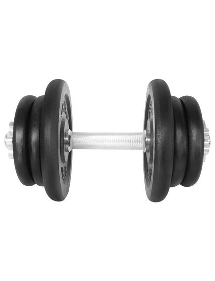 Gantera - 22 Kg, Set 6 Discuri, Negru-Argintiu