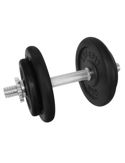 Gantera - 17 Kg, Set 4 Discuri, Negru-Argintiu