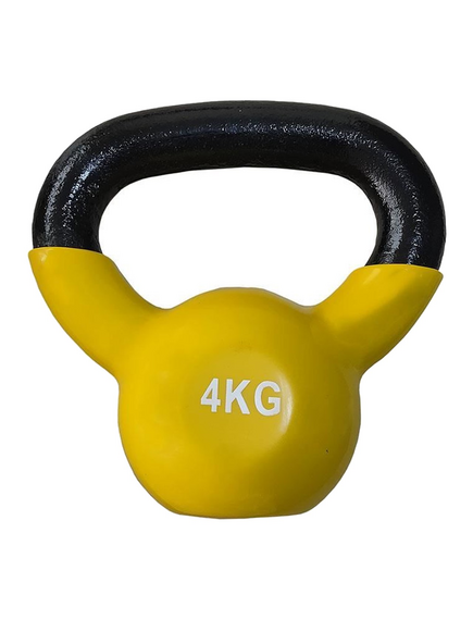 Kettlebell Otel - 4 Kg, Negru-Galben