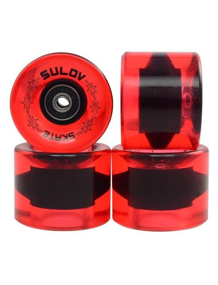 Set 4 Roti Skateboard - 60 x 45 Mm, Rosu