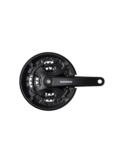 Angrenaj pedalier Shimano Altus FC-MT101, 40-30-22T, pt 9 Viteze , brat 170MM, negru